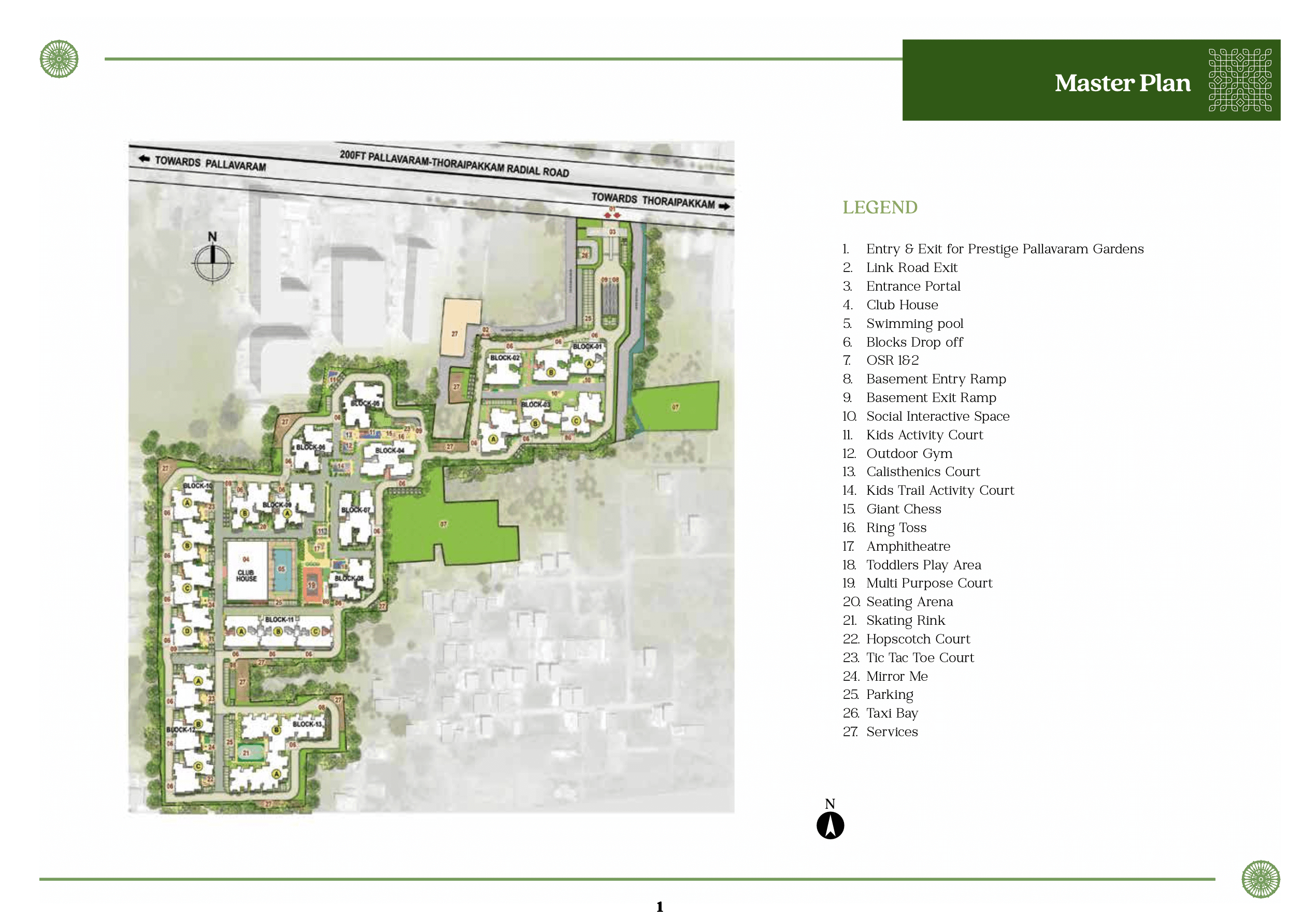 Prestige Pallavaram Gardens Master Plan